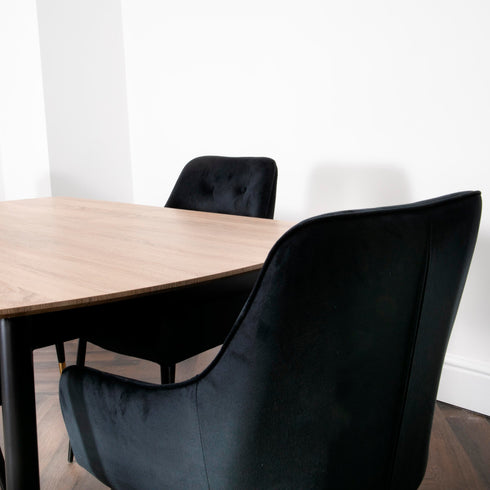 Native Home Lifestyle Light Oak Cambridge Dining Table With 6 Chairs